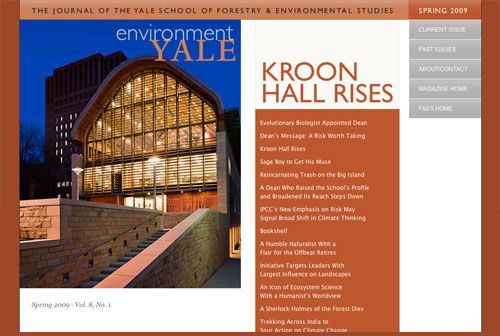 Environment Yale screenshot Spring 2009